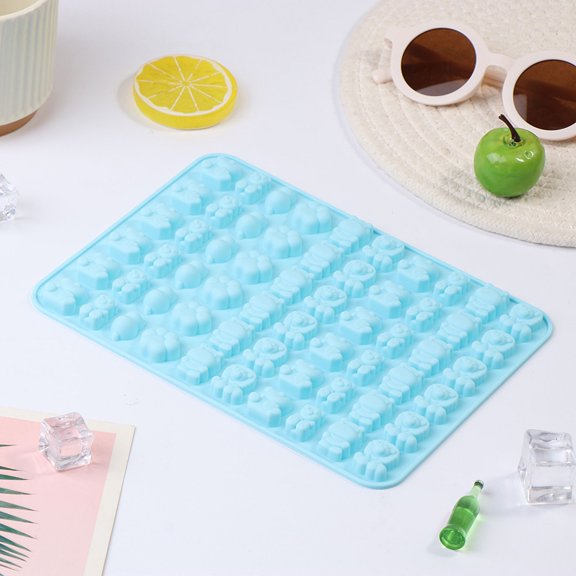 60 Cavity Animals Silicone Gummy Mold DIY Candy Chocolate Jelly Ice Cube Pralines Caramels Molds Cake Decorating Baking Tool