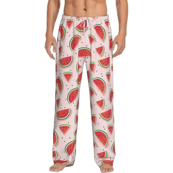 Daiia Watermelon Men's Sleep Pant with Pockets and Drawstring,Pajama Pants-Small