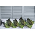 thumbnail image 2 of Ambesonne Scenery Throw Pillow Cover 4 Pack, Punkevni Cave in Czech, 24", Green, 2 of 7