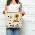 thumbnail image 2 of Sunflowers Pillow Covers 20x20 Inch Decorative Throw Pillow Cover, Yellow Floral Botanical Checkered Rustic Sofa Pillowcases Accent Cushion Case Home Decor Bedroom Living Room, 2 of 6