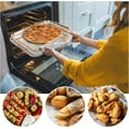 thumbnail image 7 of Air Fryer Basket for Oven, 2 Set Stainless Steel Air Fryer Pan and Crisper Tray, Non-Stick Oven Fryer Basket for Baking and Crispy Foods Chicken, French Fry and Frozen Food (11.8 x 15.7 inch), 7 of 7