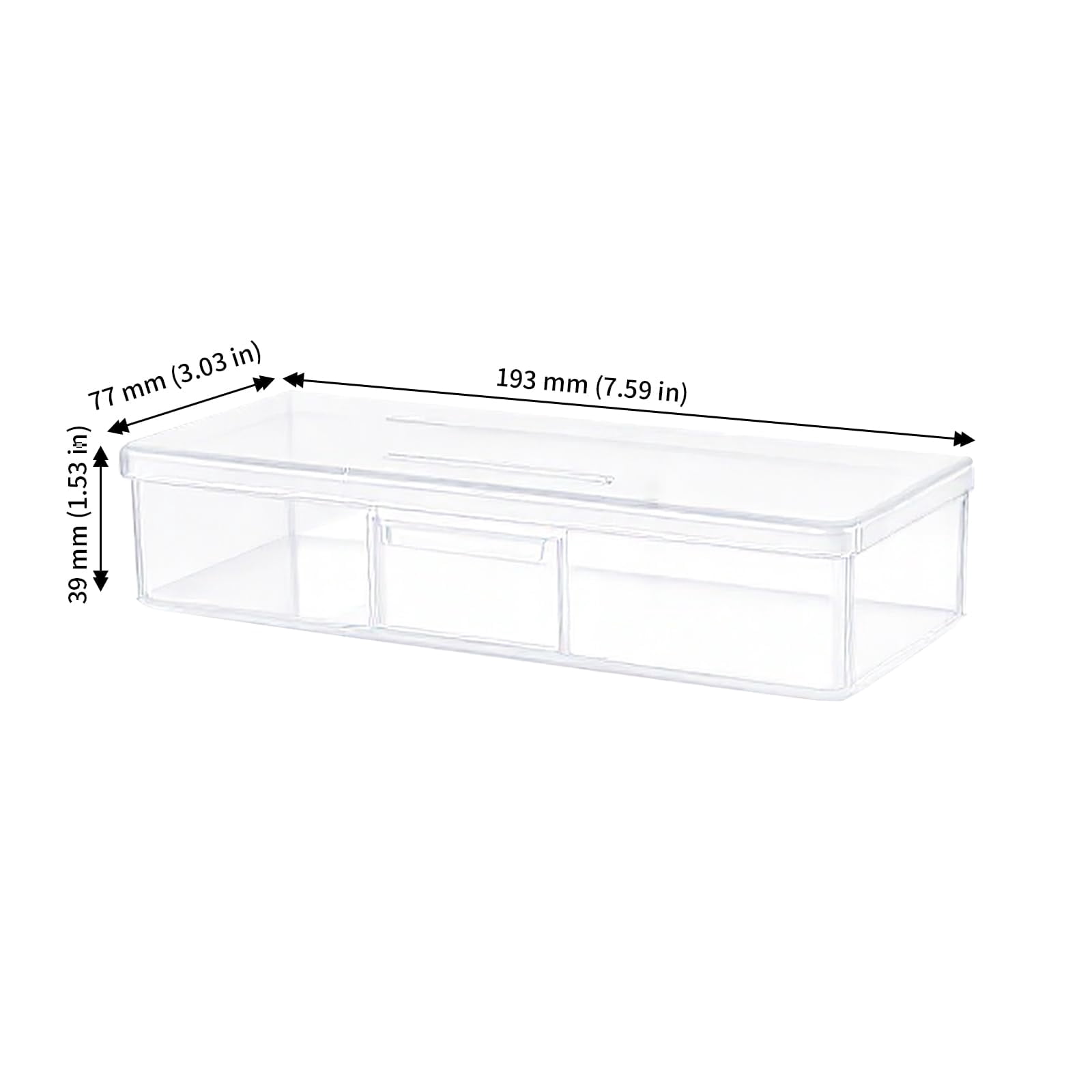24 Pack Clear Pencil Boxes  Small Storage Box With Snap Lid Rectangle Mini Plastic Containers For Crayon Beads And Crafts 7.6 X 3 1.5 Inch