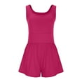 thumbnail image 5 of lcziwo Womens Athletic Romper Workout Running Onesie Shorts Jumpsuits Gym Yoga Tennis Skort Rompers Beach Vacation Outfits Gifts for Mom Hot Pink XXL, 5 of 9