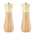 thumbnail image 1 of Salt Grinder White Wooden Pepper Grinder Sea Salt And, 1 of 5