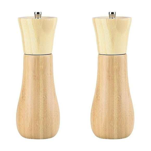 Salt Grinder White Wooden Pepper Grinder Sea Salt And