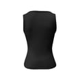 thumbnail image 5 of SNKSDGM Women's Studded Square Neck Tank Top, Ribbed Form-Fitting Sleeveless Cami Black L, 5 of 5