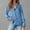 Blue, variant on Clearance Women's Denim Shirt Women Chambray Jean Western Shirts Long Sleeve Button Tops