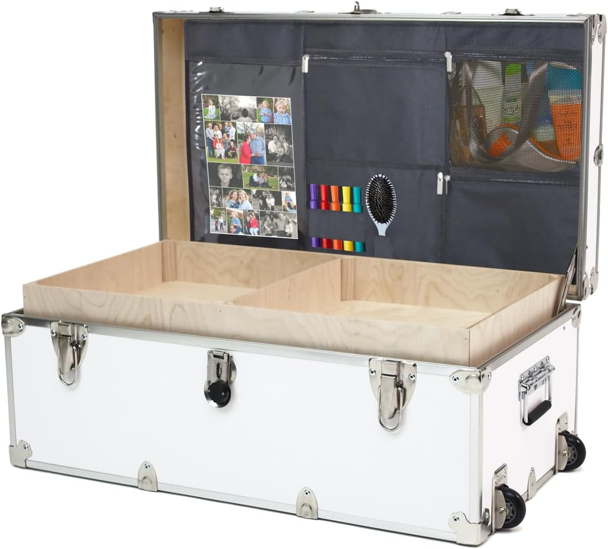 Rhino Heavy Duty Travel Rolling Camp Trunk, Lockable Camp Storage
