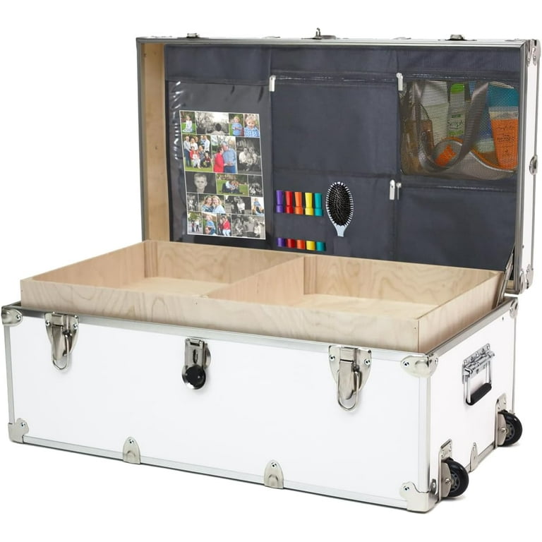Rhino Heavy Duty Travel Rolling Camp Trunk, Lockable Camp Storage