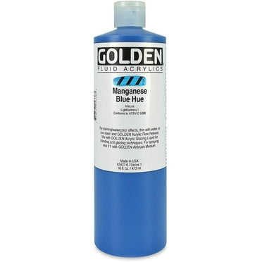 Golden Fluid Acrylic, 16 oz., Manganese Blue Hue