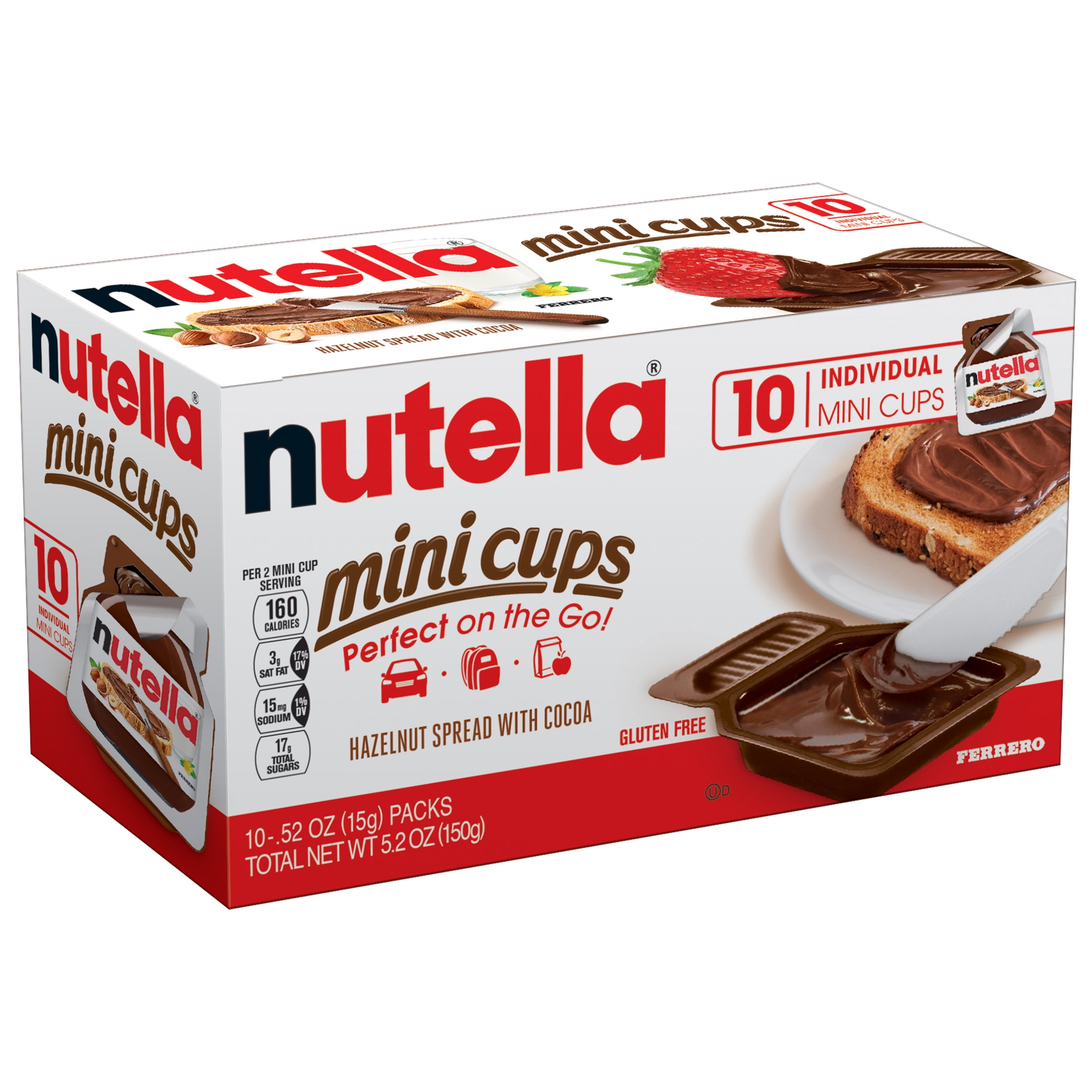 Nutella Hazelnut Spread with Cocoa Mini Cups 10 Count, 10 ct / 0.52 oz -  Kroger