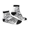 thumbnail image 6 of Salouo Intricate Cat Mandala Pattern Unisex Middle Tube Socks,Middle-Finger Knee High Socks Over The Calf Tube Stocking Crew Stockings for Women and Men Tube Socks, 6 of 8