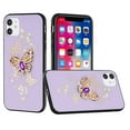 thumbnail image 6 of XPM for Motorola Razr 2025 Phone Case, Diamonds 3D Butterfly Bling Sparkly Glitter Ornaments Engraving Hybrid Metal Fashion Cover for Motorola Razr (2025) (Purple Garden Butterflies), 6 of 11