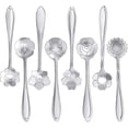 thumbnail image 1 of 16 Pieces Stainless Steel Flower Coffee Spoon Dessert Spoon Sugar Spoon Ice Cream Spoon Stirring Spoon Tea Spoon Milkshake Spoon Set for Tableware Kitchen, Cafe or Bar (Silvery), 1 of 5