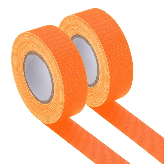 Uxcell Gaffers Tape, 0.8 Inch x 65.6 Feet Colored Cotton Glow Tape for Party Decorations, Orange