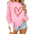 thumbnail image 4 of Fewfanhot Women Clothing Valentines Sweatshirt Love Heart Graphic Long Sleeve Pullover Casual Shirt Tops, 4 of 8