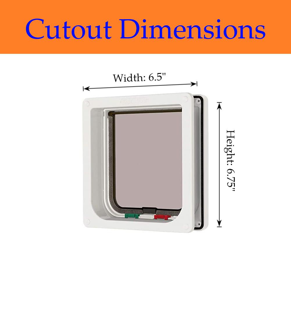 Cat Mate 4-Way Locking Cat Door, Weather-Resistant, Medium photo 6