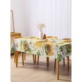 thumbnail image 3 of Farm Sunflowers Rectangle Tablecloth, Retro Flowers Butterfly Botanical Beige Waterproof & StainResistant Tablecloth, Washable Oil-proof Table Cover for Dining/Party/Wedding/Camping/Buffet 54x108 In, 3 of 9
