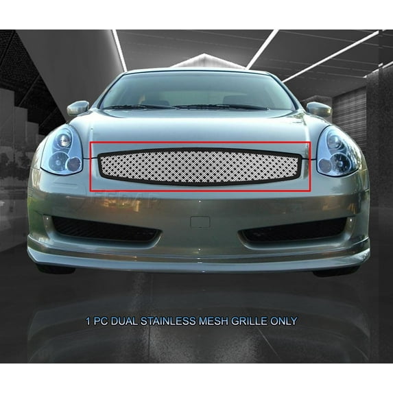Fedar Dual Weave Mesh Grille Insert For 03-07 Infiniti G35 Coupe
