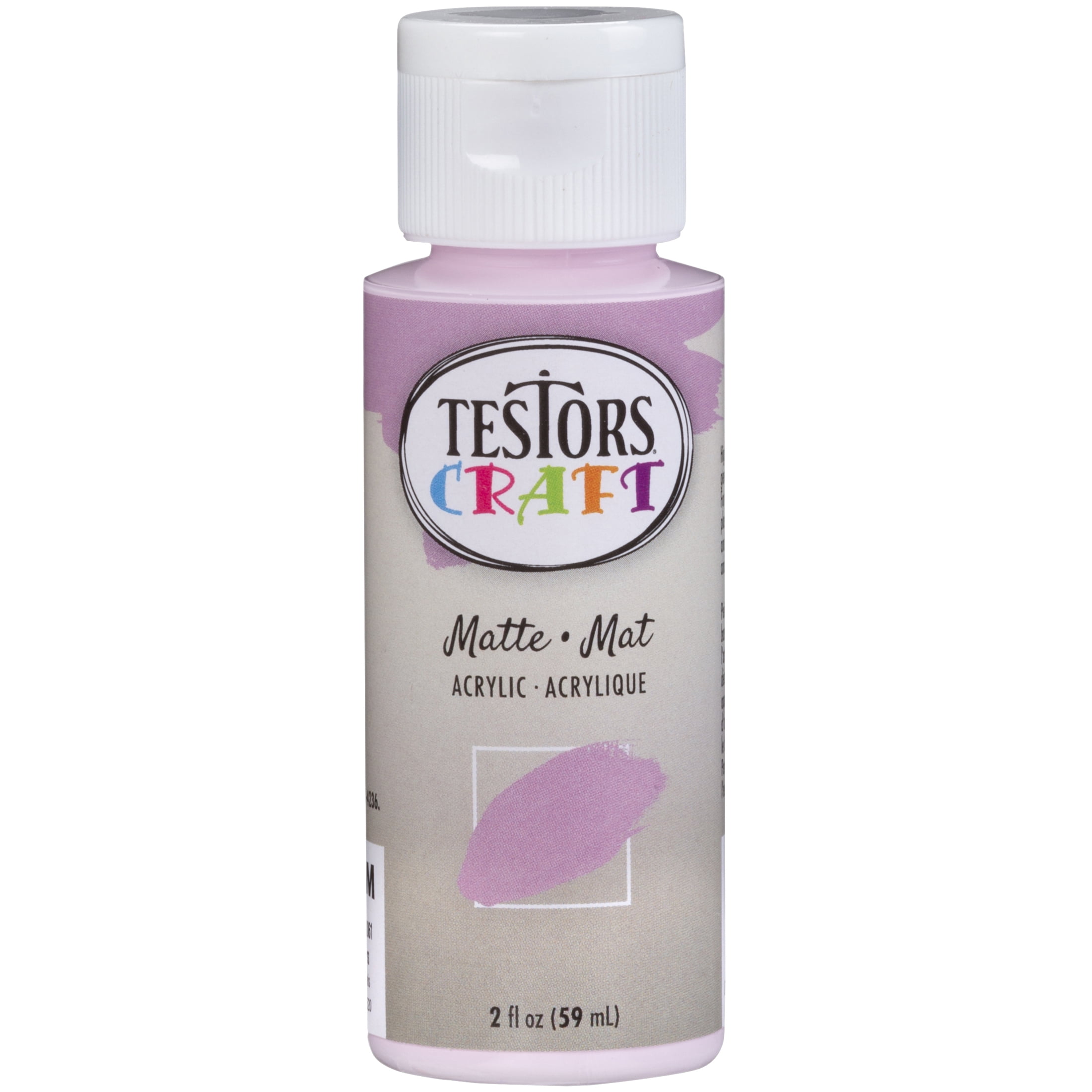 6 Pack, Petal Pink, Rust-Oleum Testors Craft Matte Acrylic Paint- 292594, 2 oz. Bottle