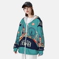 thumbnail image 3 of Kdxio Let's go Travel Print Women Men Sun Protection UPF 50+ Jackets Zip Up Long Sleeve Hoodie Hiking Lightweight with Pockets, 3 of 7