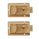 thumbnail image 1 of 2X Zinc Cylinder Deadbolt Latch Lock for Night Gate Door Entrance,Gold Finish, 1 of 5