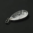 thumbnail image 4 of Natural Quartz Crystal Pendants Rock Crystal Pendants with Platinum Tone Brass Findings Teardrop 33x15x7~7.5mm Hole: 5x3.5mm, 4 of 4