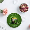 thumbnail image 2 of FMSHPON Happy St. Patrick's Day Clover Set of 6 Round Coaster for Drinks, Absorbent Ceramic Stone Coasters Cup Mat with Cork Base for Home Kitchen Room Coffee Table Bar Decor, 2 of 4