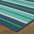 thumbnail image 2 of Oriental Weavers Meridian Indoor/Outdoor Rug - 9652F - 8'6" x 13' - in Blue/ Green - Nautical & Coastal, Water, Stain and Fade Resistant, Hose Clean, Patio, Outdoor Living Area Rug, 2 of 4
