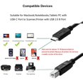 thumbnail image 2 of Storel Cable De Impresora Para Iphone 15 Cable De Impresora Usb B A Usb C De 6.6 Pies Para Macbook Pro Iphone 16 Pro Air Cable Midi Para Yamaha Casio Digital Piano Teclado Midi Controlador De Dj Dac A, 2 of 5