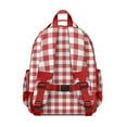 thumbnail image 3 of Red and White Checkered Backpack for School,Cute School Bag,Schoolbag with Adjustable Shoulder Straps & Padded Back,15.25"x11.5"x5.25", 3 of 6