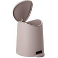 thumbnail image 4 of Small Plastic Bathroom Set 3 qt Taupe Plastic Compact Trash Can, and Toilet Bowl Cleaner Brush with Holder – Matching Toilet Set, 4 of 5