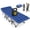 Gray Cot+Blue Gray Pad, variant on DKMOCO XL Folding Camping Cot with Mattress & Carry Bag, 28" x 75" 500lbs Heavy Duty Portable Sleeping Cot Bed for Adults, Home Office Guest Outdoor Camping Travel, Black Cot Black Pad