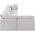 thumbnail image 4 of Meridian Furniture Indulge 164" Velvet L-Shaped Modular Sectional in Cream, 4 of 9