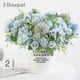 thumbnail image 4 of Decoración floral para el hogar ramo de flores rosas artificiales boda tela de seda nupcial ramo de flores falsas, azul lago 3 Piezas sidaley HA6621-04B*3, 4 of 4