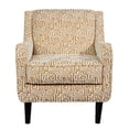 thumbnail image 3 of Fusion Furniture Durango Pewter Fabric Accent Chair in Tan/Beige, 3 of 7