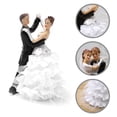 thumbnail image 4 of Dserhfy Wedding Couple Doll Romantic Adorable Resin Fine Workmanship Weeding Couple Figurines Cake Topper for Party, 4 of 8