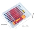 thumbnail image 4 of Kit De Destornilladores 8 En 1 Con Mango Aislado 14 Puntas Intercambiables Juego De Destornilladores Magnéticos De Acero Crv Kit De Destornilladores Múltiples Aislados Noticed TO002801-00, 4 of 7