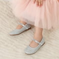 thumbnail image 2 of Girls ballerina flats with sparkling rhinestones and classic Mary Jane strap perfect for formal or special occasions, 2 of 6