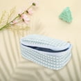 thumbnail image 3 of Unique Bargains 1 Pc Multi-functional Square Dots Makeup Bag for Travel Blue Plush, 3 of 5