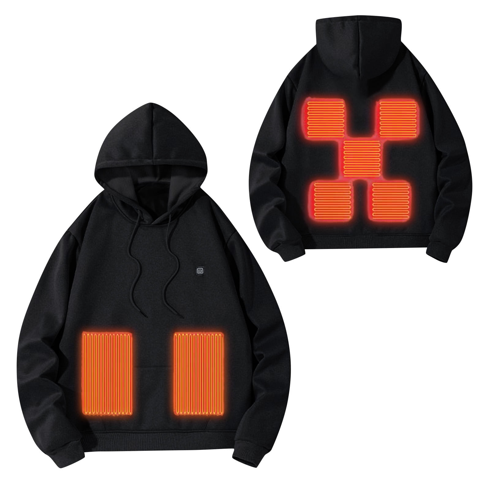 Turilly Unisex 7 Heated Hoodie Usb Rechargeable Thermal Sweatshirt Washable Hooded Sweatshirt For Men And Women
