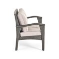 thumbnail image 7 of Noble House Keana Outdoor 4 Chair Chat Set w Fire Pit Gray, 7 of 7