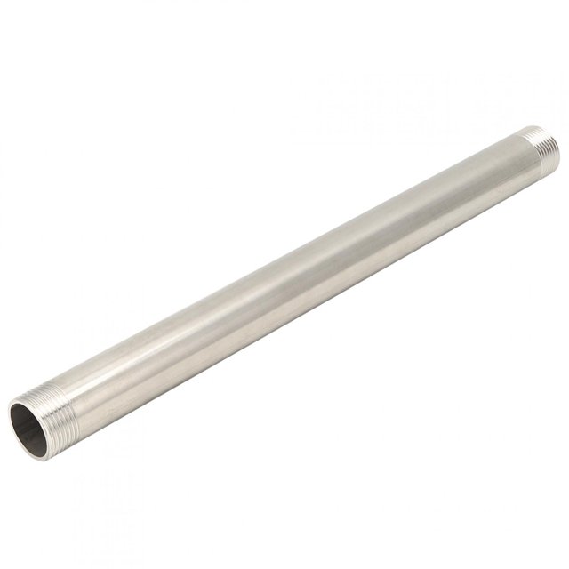 Accesorios de conector de niple de tubo roscado de acero inoxidable de 30 cm para accesorios de tubería de gas de fontanería(#2) Tubería roscada Niple Spptty suministros de baño