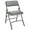 Grey, variant on QRKD Black Padded Metal Folding Chair - Black 1-in Fabric Seat