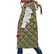 thumbnail image 2 of Abrigo largo con capucha y bolsillo cálido para mujer, chaqueta de invierno sin mangas, parka de plumón, abrigo para mujer, 2 of 6