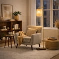 thumbnail image 5 of Jan Floor Lamp with Rattan Shade and Brass Frame, 5 of 8