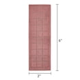 thumbnail image 6 of Mainstays Solid High Low Tufted Grid Mauve Pink Indoor Runner Rug, 2' x 6', 6 of 7