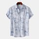 thumbnail image 3 of Camisa informal de manga corta con estampado hawaiano para vacaciones en la playa para hombre, holgada, de gran tamaño, para verano, 3 of 5
