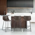 thumbnail image 6 of Poly & Bark Paxton 24” Counter Stool in Brown (Set of 2), 6 of 9