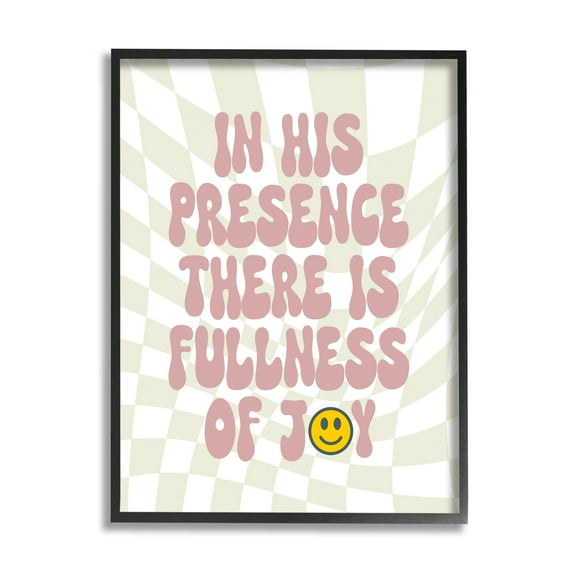 Stupell Industries Retro Religious Patterned Inspirational Painting Black Framed Art Print Wall Art, 16 x 20